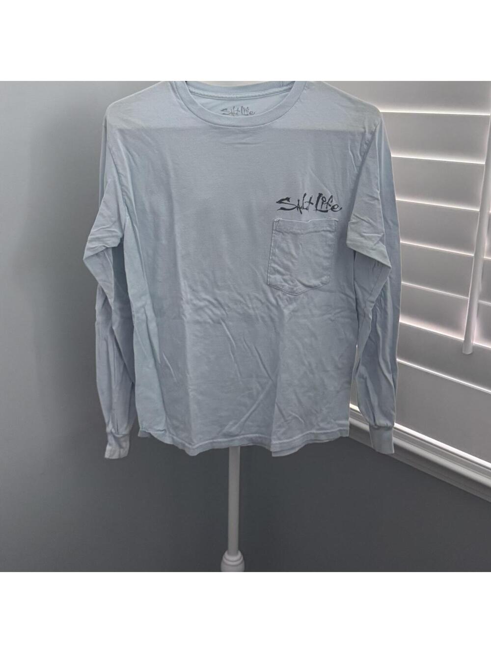 Salt Life Women's Blue and White Tshirt